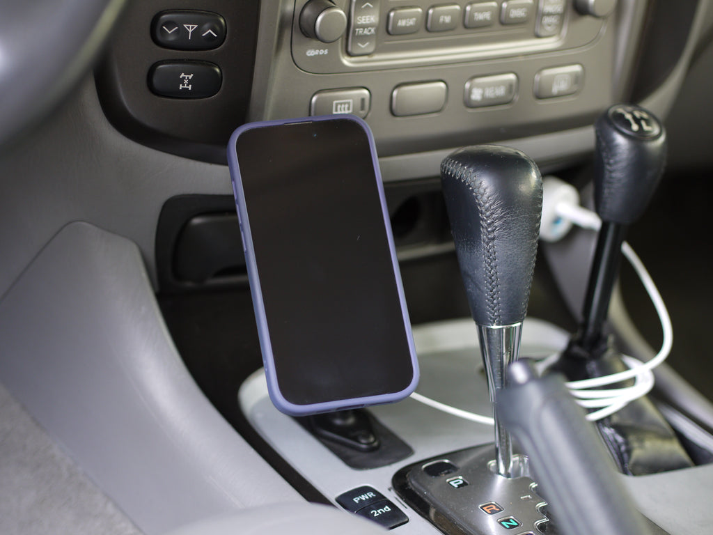 AHC Mount with an iPhone 14 Pro (using a RAM diamond mount with "B" size ball, RAM medium arm, RAM MagSafe adapter, and Apple MagSafe charger)